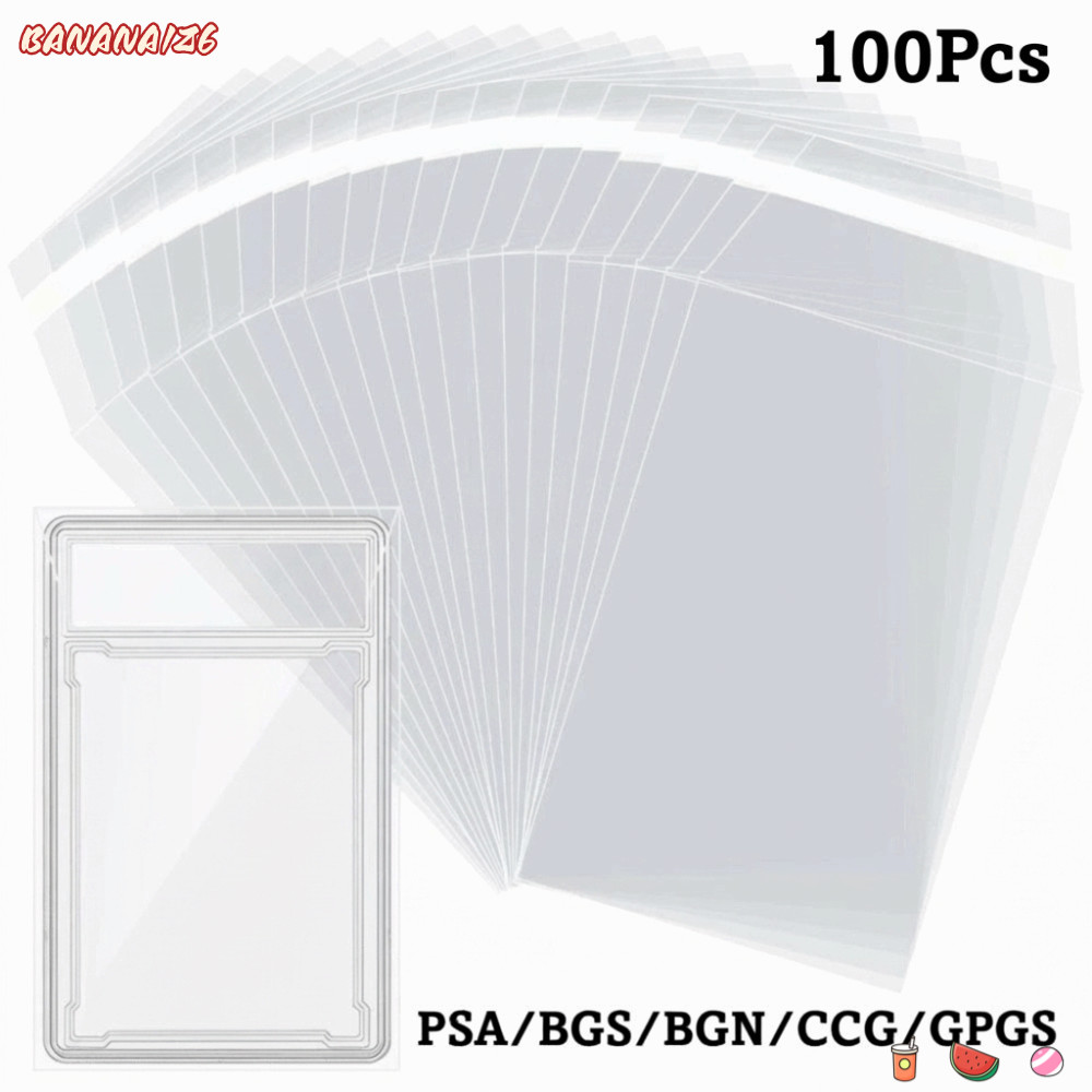BANANA1Z6 100 แผ่น PSA BGS Slab Sleeve, กันน้ําโปร่งใส PSA BGS การ์ดอิฐฟิล์ม, คุณภาพสูงทนทาน Strong 