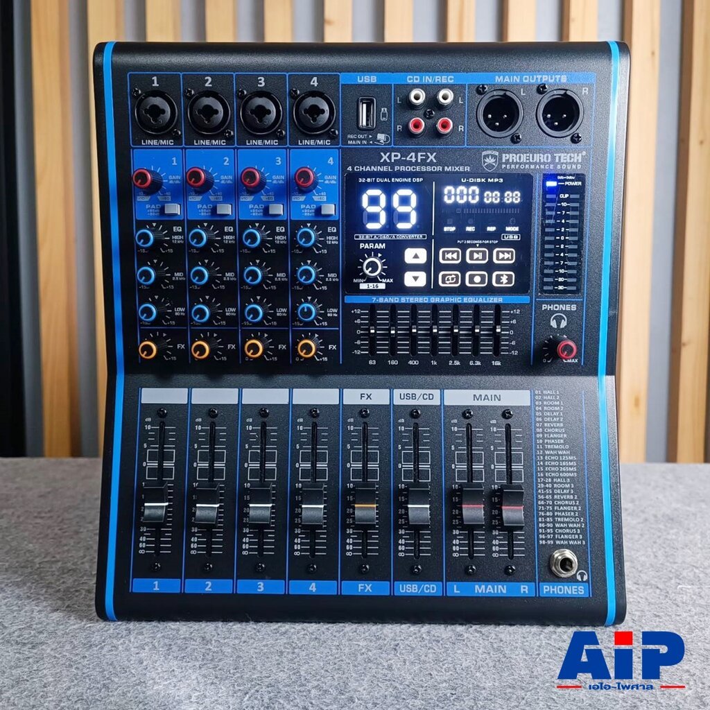 PROEUROTECH XP-4FX MIXER มิกซ์ มิกเซอร์ XP4FX เครื่องเสียง XP4FX MIX เครื่องปรับแต่งเสียง XP4FX XP 4FX เอไอ-ไพศาล