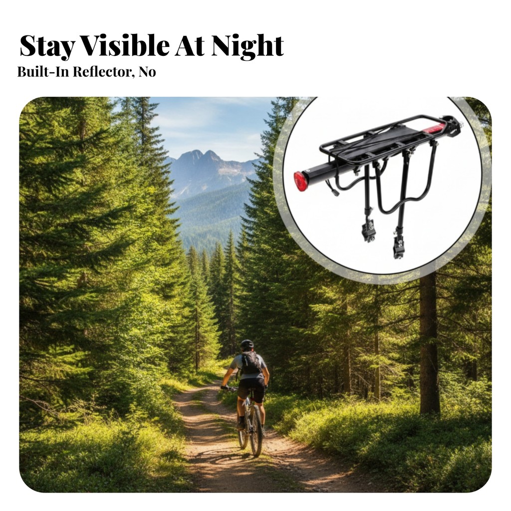แร็คจักรยานด้านหลัง Safe Bike Cargo Rack Bike Cargo Carrier Long-Lasting High Strength สําหรับ Commu