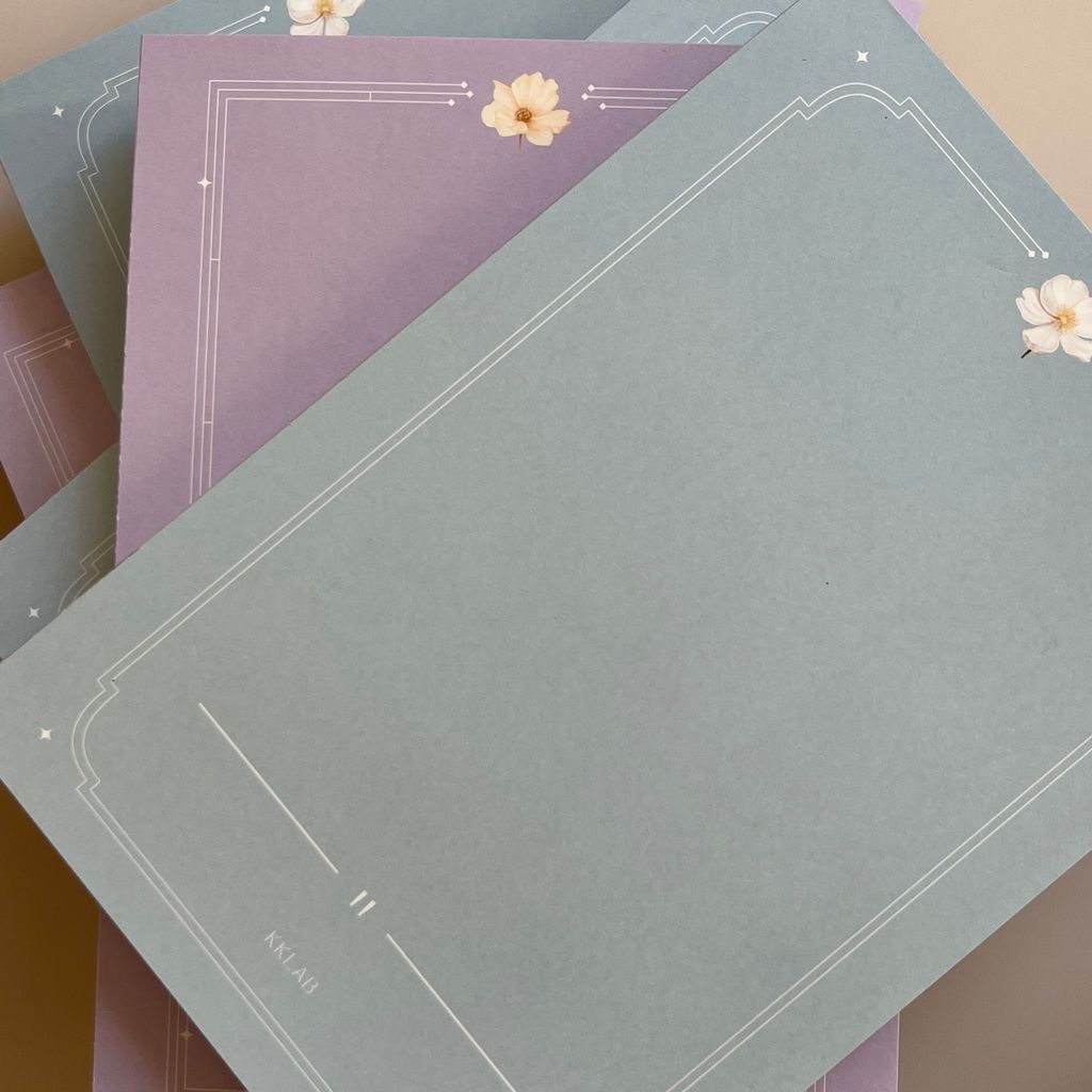 KKlab | B6 Pat Paper Double-Sided Blank Blue Purple Simple Design 120g Tianyue Book Paper