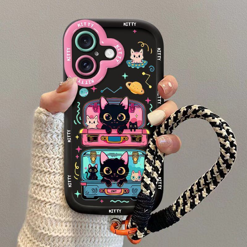 Planet Cat เหมาะสําหรับ Apple 16Promax เคสโทรศัพท์ iPhone15/14/13 กันกระแทก xr/xsmax12Y MWV9
