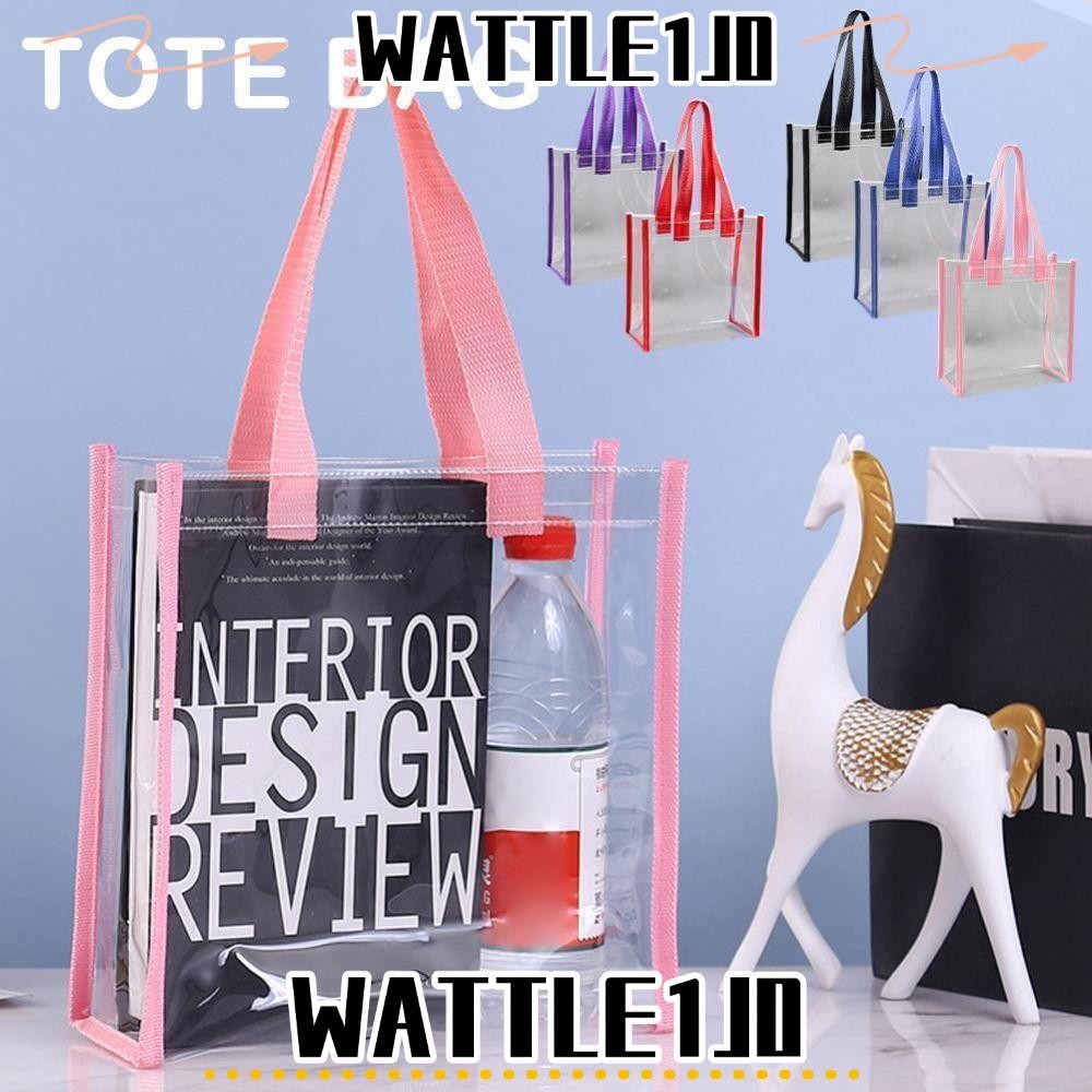 WATTLE1J0 Tote Bag, Car Seven PVC Cosmetics Shopping Bag, Bag Transparent Large Capacity Jelly Bag