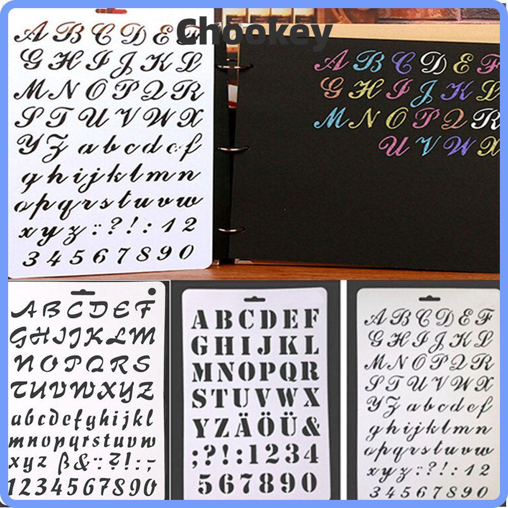 CHOOKMY ลายฉลุพลาสติก Notebook เครื่องเขียน Journal Painting Template