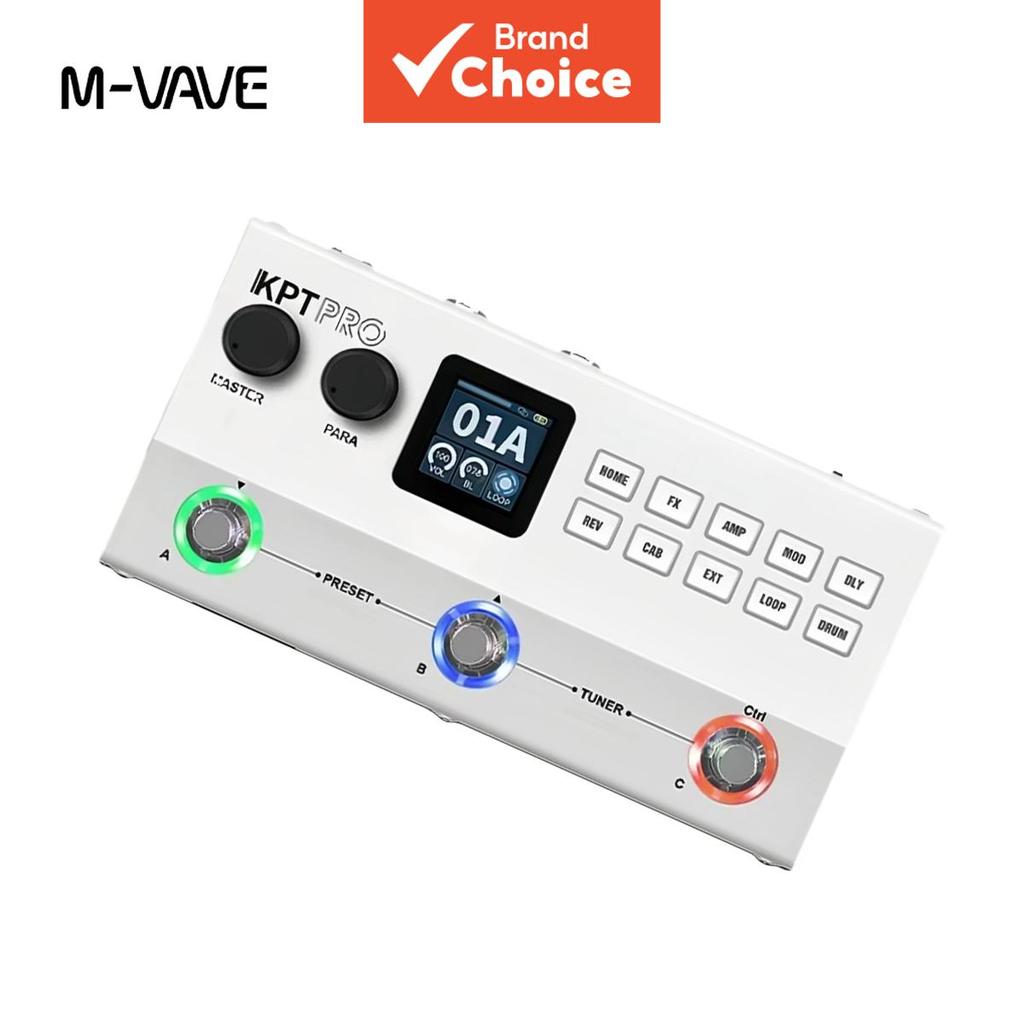 M-VAVE KPT PRO สีขาว Multi Effects เหยียบ Dual Core DSP 60 IR บลูทูธ XLR สําหรับกีตาร์เบส Live Perfo