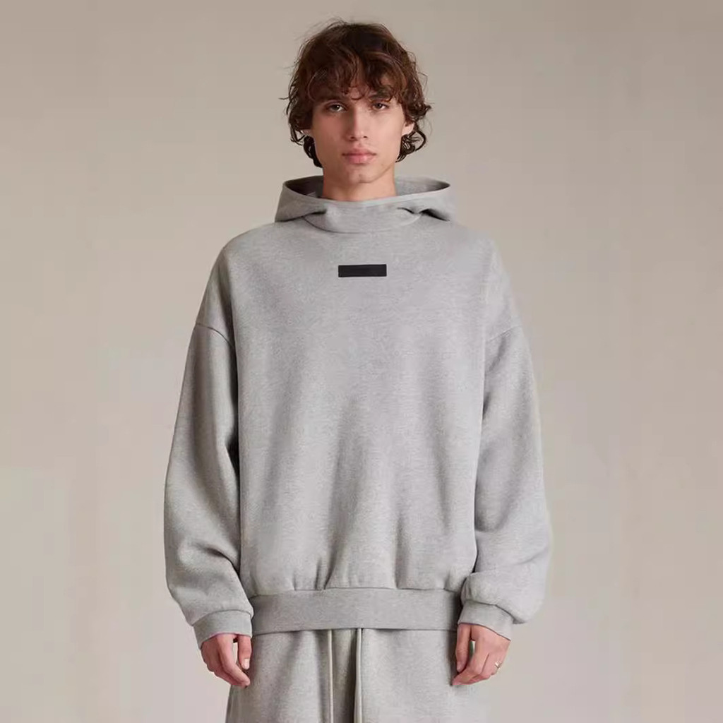 H HIAK ESSENTIALS HHH Double Line Hooded Sweatshirt 2024 ฤดูใบไม้ร่วงฤดูหนาว Unisex คู่คอปกสูง