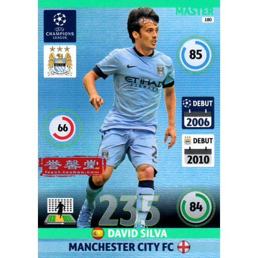 Panini 14-15 Championship Game Edition Star Card 180 Master Card David Silva Silva Silva