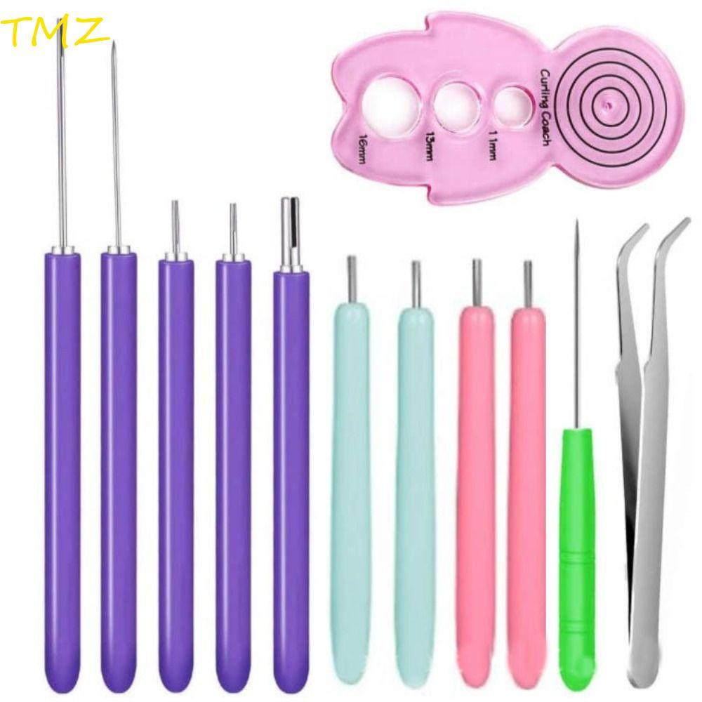 TMZ14968 12PCS Quilling Needle Kit, Paper Curling Quilling Slotted Pen Paper Quilling Tools, DIY Pap
