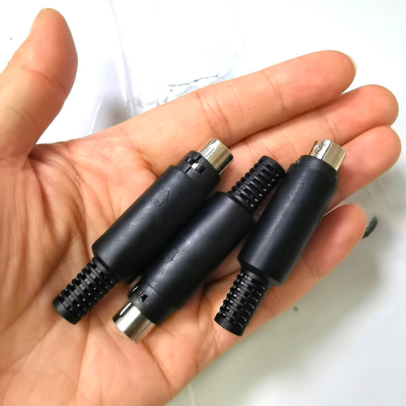 Mini DIN ชายหญิงปลั๊ก 3/4/5/6/7/8 PIN แชสซีสาย Mount D Connector ซ็อกเก็ต 3-8Pin ลวดเชื่อม S Termina