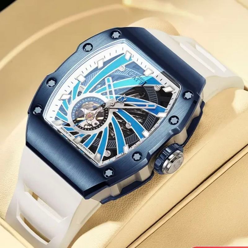 German Bugatti Watch 2025 สไตล์ใหม่นาฬิกากลไก Hollow Mens High-End Automatic Mechanical อินเทรนด์สไต