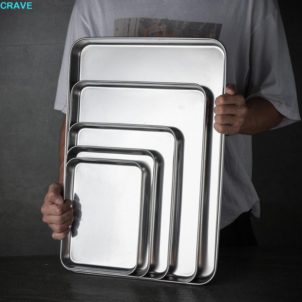 CRAVE Loaf Pan สําหรับเครื่องปิ้งขนมปังเตาอบห้องครัวจานผลไม้สแตนเลสป้องกันสนิมแผ่นคุกกี้ที่ทนทาน