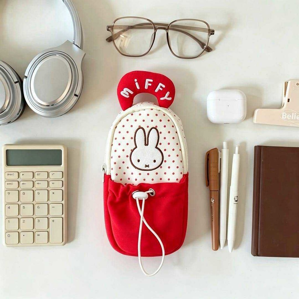 🐰 พกความน่ารักไปได้ทุกที่! กระเป๋าใส่ดินสอ มีทั้งหมด 3 ลาย ขนาด 21.5x10x4.5 cm วัสดุผ้า ด้านบนมีหูหิ