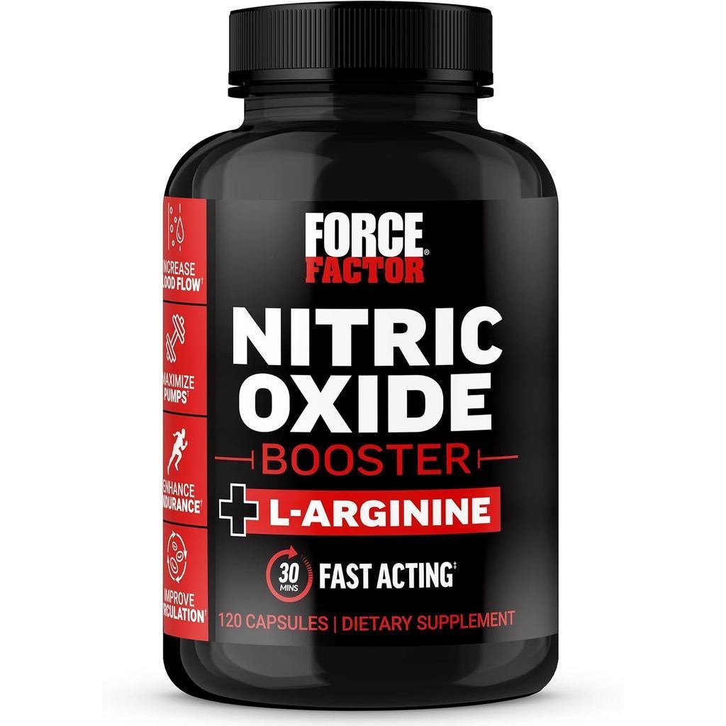 FORCE FACTOR Nitric Oxide Booster สูตร Fast-Acting ด้วย L-Arginine เพิ่มระดับ Nitric Oxide สูงสุดปั๊