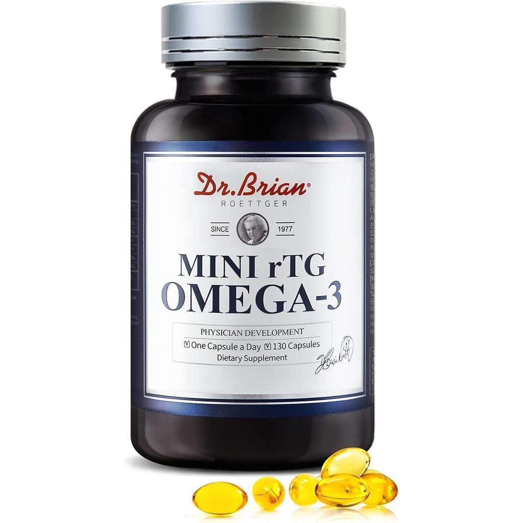 Dr.Brian Oil plement 130 Softgel, ดมศง rTG Mini Omega 3 Oil Capsule with EPA/DHA Fatty Acids Vitamin