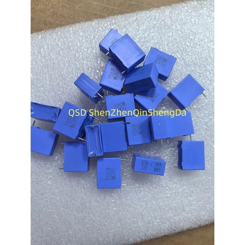 ใหม่และต้นฉบับ 820n J 500V 372 MKP MKP372 0.82UF 820NF 500V 824 P=15MM 17x14x8mm FILM CAPACITOR
