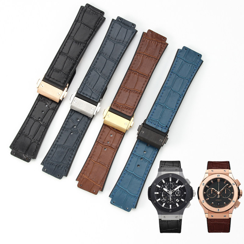 ของแท้หนังไม้ไผ่สายคล้องผู้ชายทดแทน HUBLOT HUBLOT HUBLOT ระเบิด Fusion ยางซิลิโคนนาฬิกา 19 มม.
