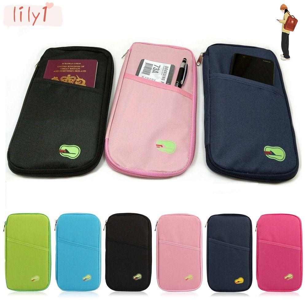 LILY Travel Organiser มัลติฟังก์ชั่น Zipped Travel Accessories ที่เก็บบัตรเครดิต