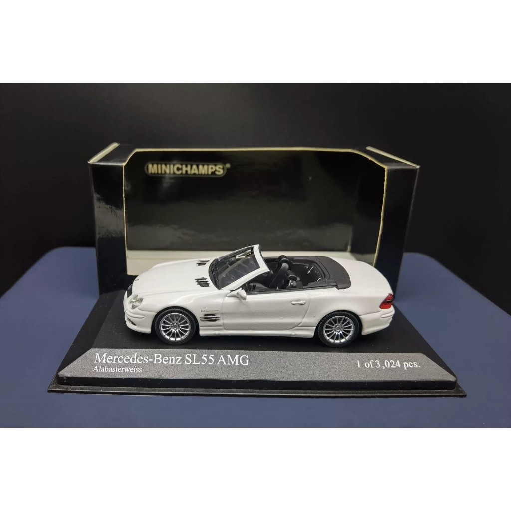 [สต๊อกพร้อม] Minichamps 1: 43 BENZ SL55 AMG, Mini Cut Mercedes-BENZ sl55 AMG, Lacquer Surface ไม่ดี 