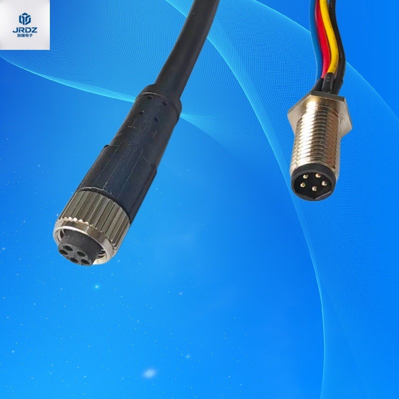 M8 Nut ประเภทกันน้ําการบิน Plug Pinhole ชายหญิง Butt Automation อุปกรณ์เซ็นเซอร์สาย 8N5E