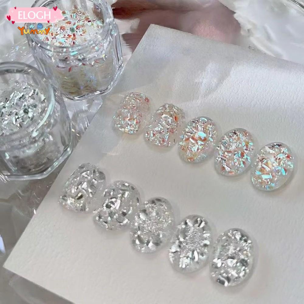 ELO11 Flash Nail Art, Glitter Blinking Nail Art Sequins, Sequins Nail Art DIY Nail Art Charms