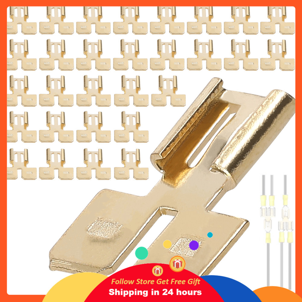 Supergoodsales Double Spade Connectors ตั้งค่า Quick Disconnect ชุดอะแดปเตอร์เทอร์มินัลทางไฟฟ้า ขั้ว