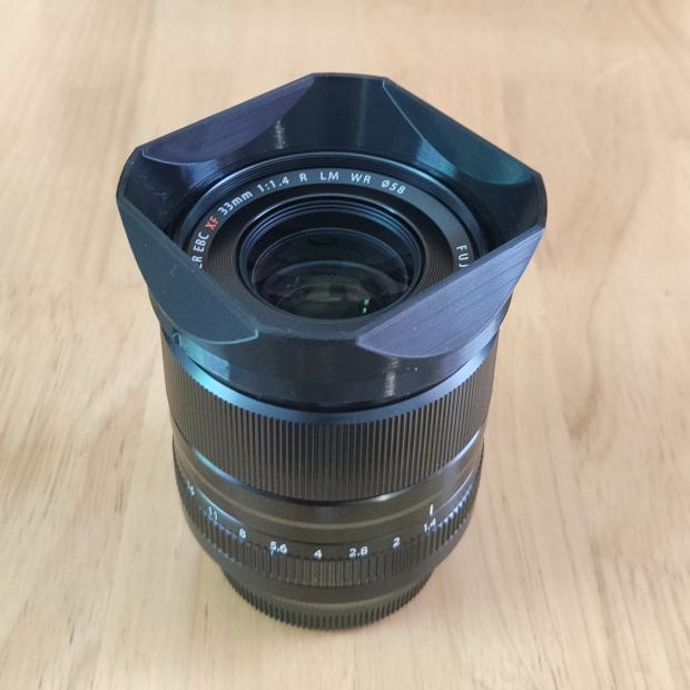 โฮมเมดที่ใช้งานได้ FUJI FUJINON XF 33mm 1: 1.4 R LM WR เลนส์ฮูดสี่เหลี่ยม