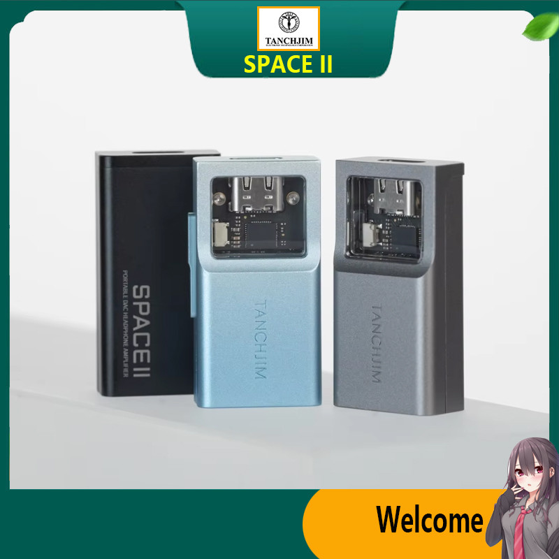 TANCHJIM SPACE II DAC/Amp แบบพกพาน้ําหนักเบาพร้อม Dual CS43131 DACs & PureBridge อินเทอร์เฟซ USB