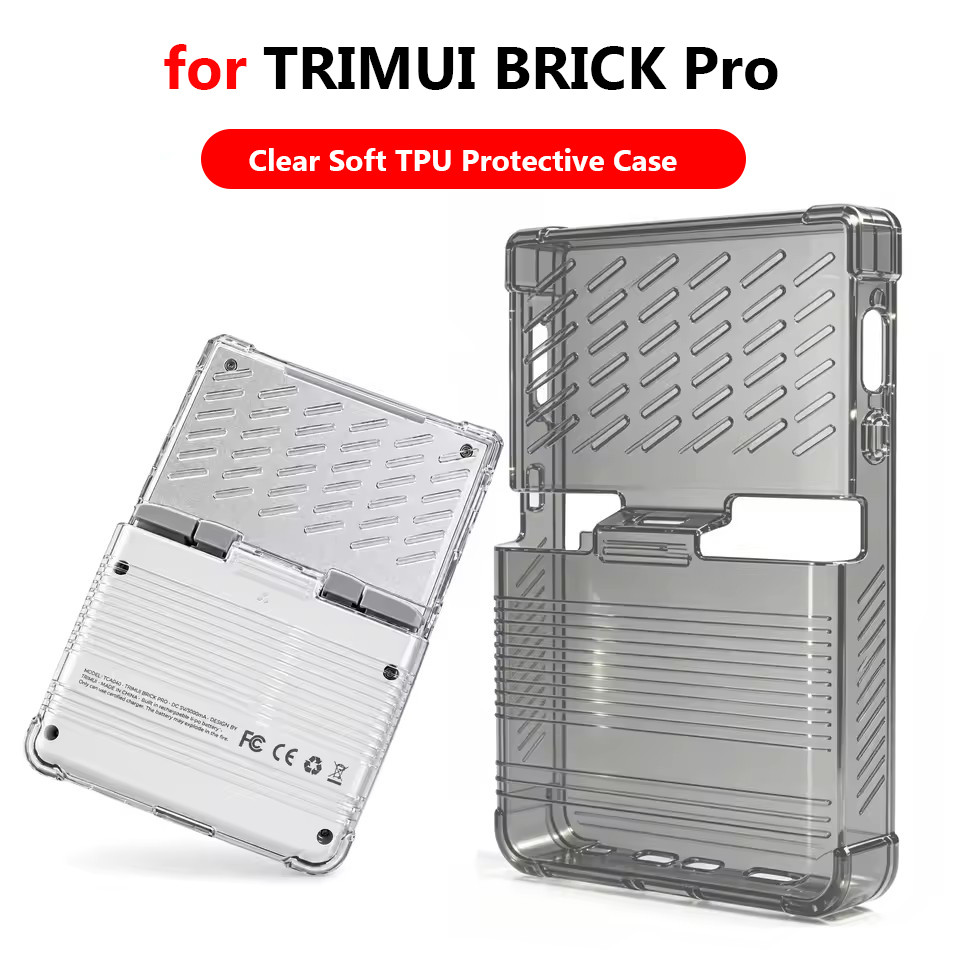 โปร่งใส TPU สําหรับ Trimui Brick Pro คอนโซลมือถือป้องกันกรณีสําหรับ TRIMUI BRICK Pro กันกระแทก Anti-