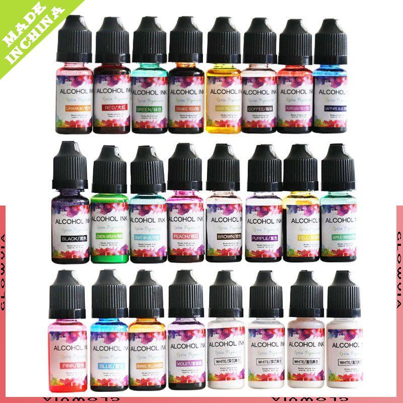 GLO Epoxy Resin Pigment 24 สีโปร่งใสปลอดสารพิษ UV Epoxy Resin Dye Liquid
