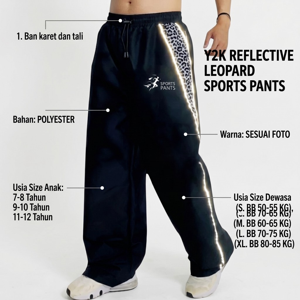 (กางเกง) กางเกง Royal Leopard BAGGY PANTS สําหรับผู้ชายและผู้หญิงผู้ใหญ่ LEOPARD / BAGGY PANTS LEOPA