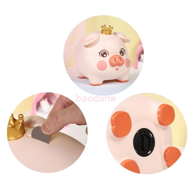 BDW รูปปั้นหมู Saving Jar Unbreakable Coin Piggy Banks สําหรับการสอนเด็กเกี่ยวกับเงิน