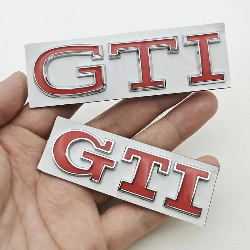 3D โลหะโลโก้ GTI สติกเกอร์สัญลักษณ์รถด้านหลังป้ายสําหรับ VW Golf 4 5 6 7 8 MK4 MK5 MK6 MK7 MK7.5 MK8