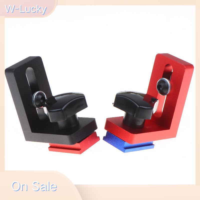 W-Lucky อลูมิเนียม T Track Hold Down Clamp สําหรับงานไม้รางท่องเที่ยว 2 แพ็คอเนกประสงค์ใช้สําหรับโต๊