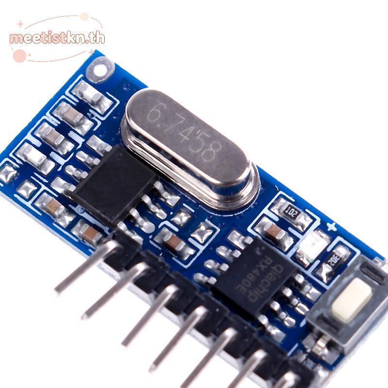 Meetistkn 433Mhz Wireless RF 4 Channel Output Receiver Module and Transmitter EV1527 รหัส TH