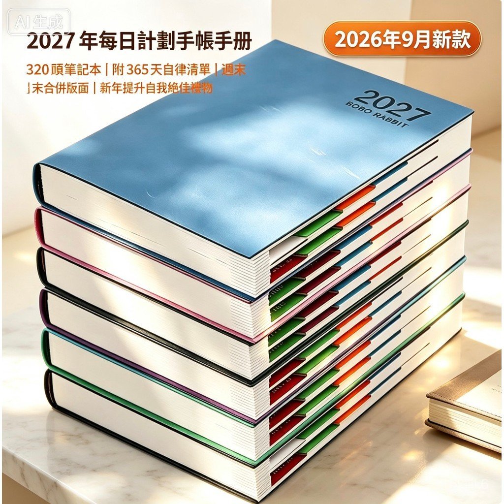 Trending Self‐Improve Planner 2027 ใหม่ 320‐Page Daily Journal 365-Day To‐Do Weekend รูปแบบรวมใหม่‐ 