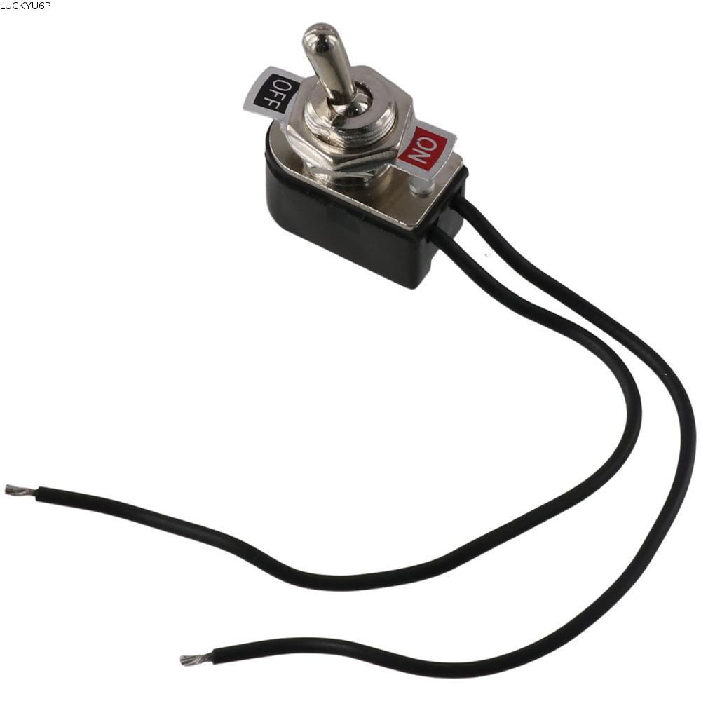 LUCKYUMY Toggle Switch, 2 Pin ON/ Latching Toggle Rocker Switch, ทนทาน Mini Heavy Duty พร้อม 5 Leads