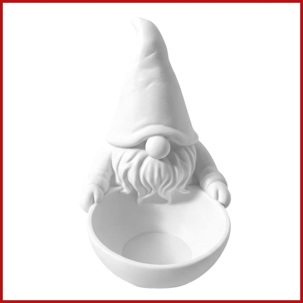Gnome Candy Bowl 3D พิมพ์สร้อยคอคริสต์มาสหน้าแรกเครื่องประดับ Faceless Dwarf Catchall ชามสําหรับผู้ห