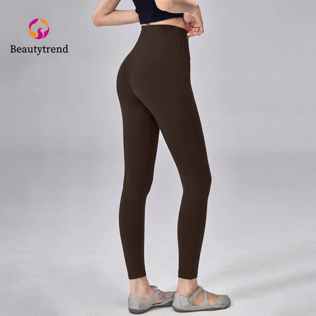 【Beautytrend】กางเกงกีฬา กางเกงโยคะ เอวสูง ยืดหยุ่น รัดรูป เหมาะกับการออกกำลังกายของผู้หญิง ไม่ต้องใส่กางเกงใน ผ้าสัมผัสสบายต่อผิว