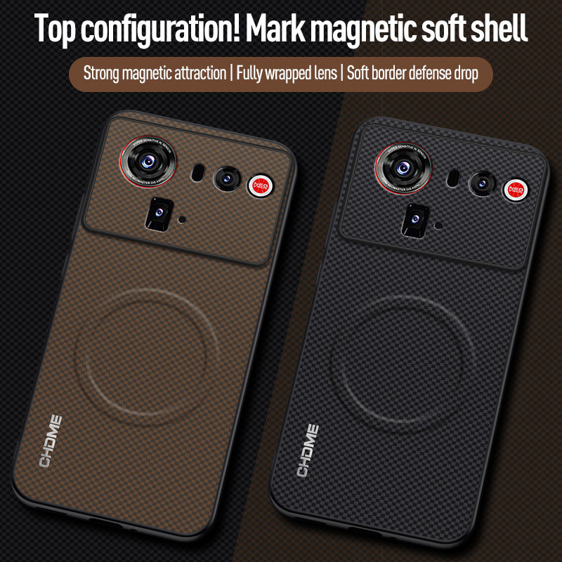 ผู้ชายผู้หญิงเคสโทรศัพท์หนังแม่เหล็กชาร์จไร้สาย Shock-proof Aesthetics สําหรับ Nubia z40 pro z40s pr