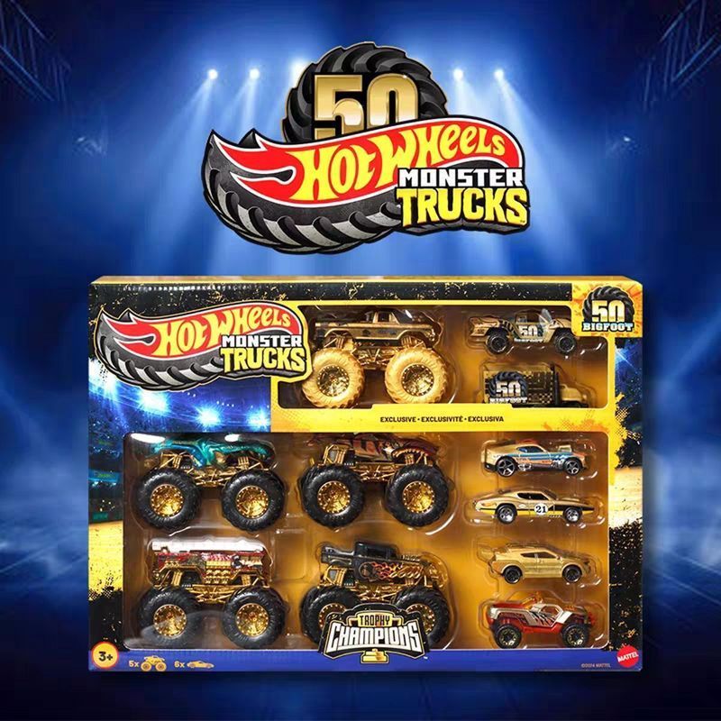 [Hot Wheels] Wild Big Bike Champion Series หลายแพ็ค 50th Anniversary Tiger Shark Car Model Toys JDW0