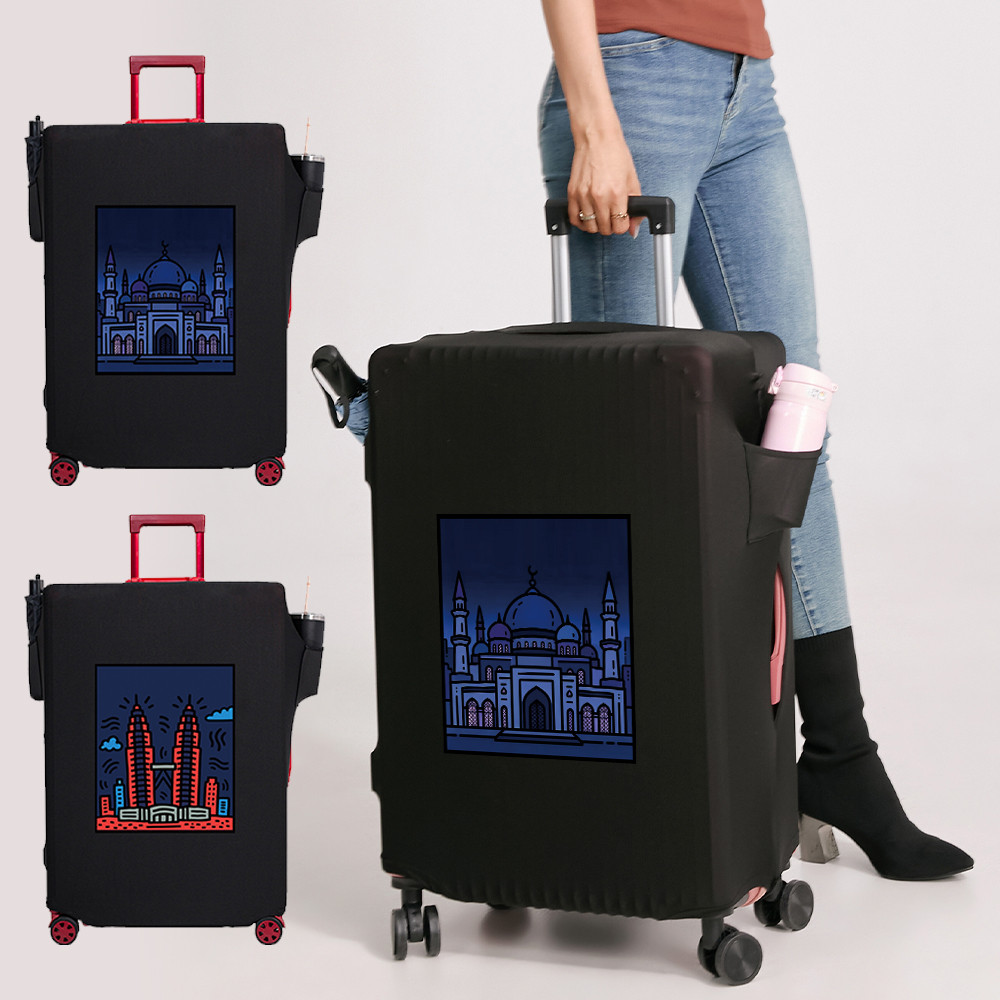 Baggage Cover ป้องกันกระเป๋ารองเท้ากระเป๋า Penutup kapper กระเป๋าเดินทางกระเป๋าเดินทางอุปกรณ์ป้องกัน