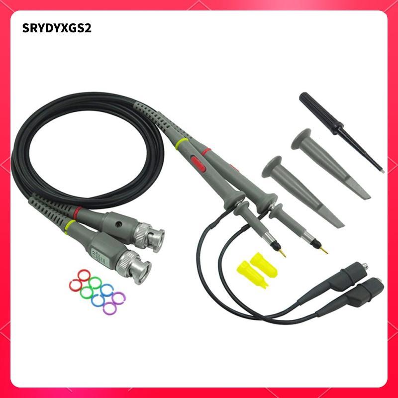 [Srydyxgs2] 2 ชิ้น P6100 Precision Oscilloscope Probe 1X 10X 100MHz Test Probe - 120 ซม.