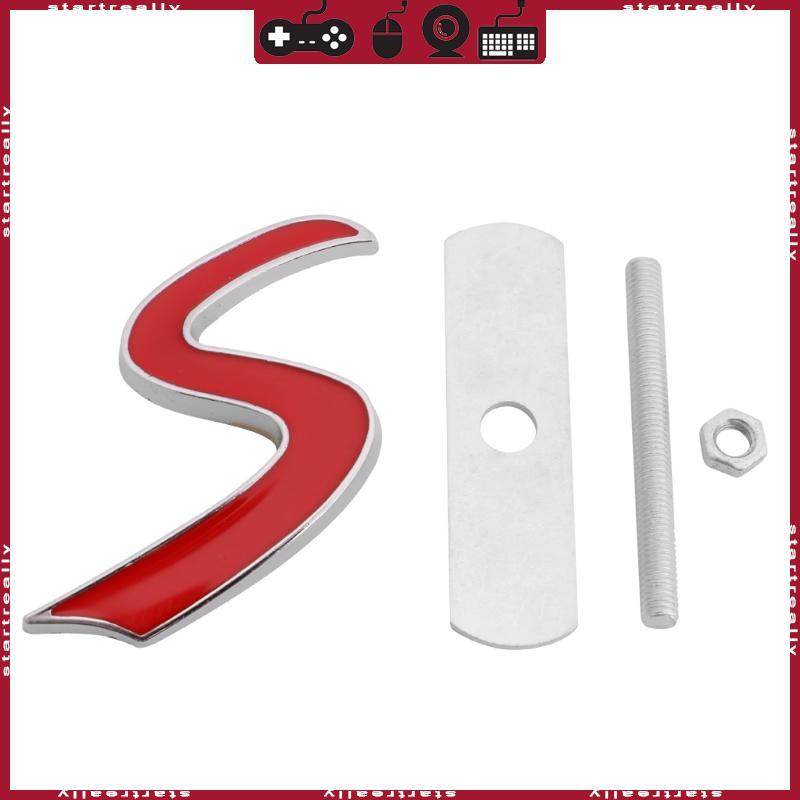 ST 3D โลหะ S ด้านหน้า Grille Badge Emblem Decal สําหรับ Mini สําหรับ R50 R52 R53 R56 R