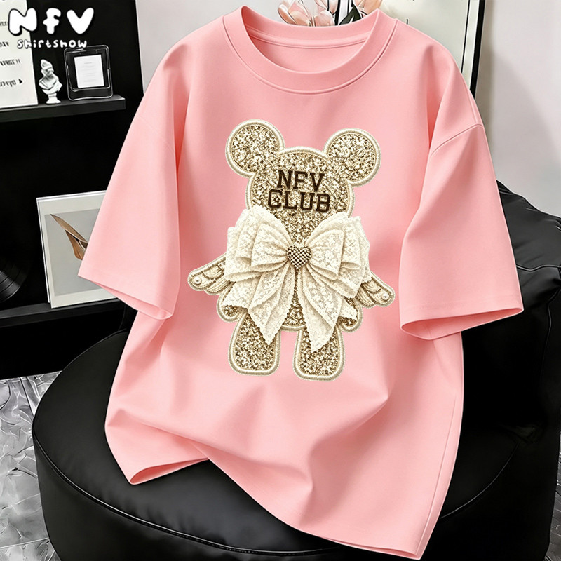 NFV تيشيرت كوري بطباعة دب — صورة 5
