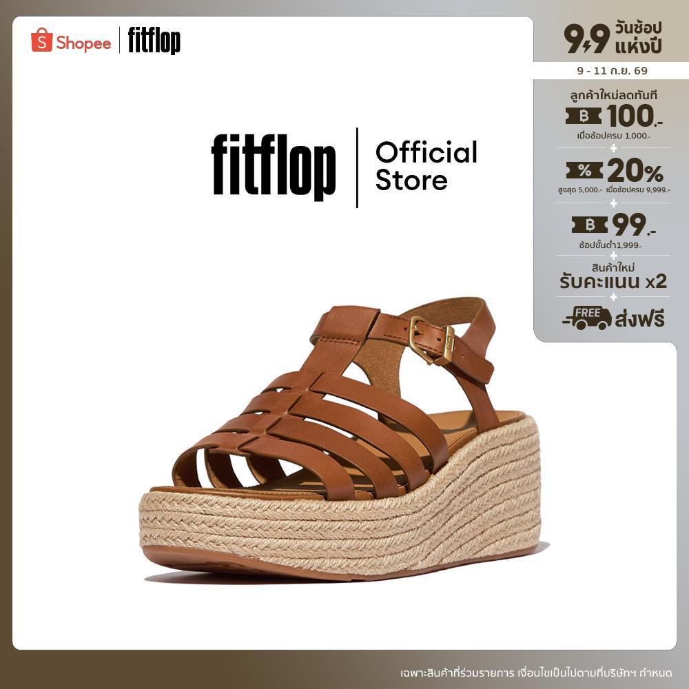 FITFLOP PLATFFORMS ESP.FISHERMAN WEDGE รองเท้าแตะแบบรัดส้นผู้หญิง รุ่น JF5-C15 สี BROWN