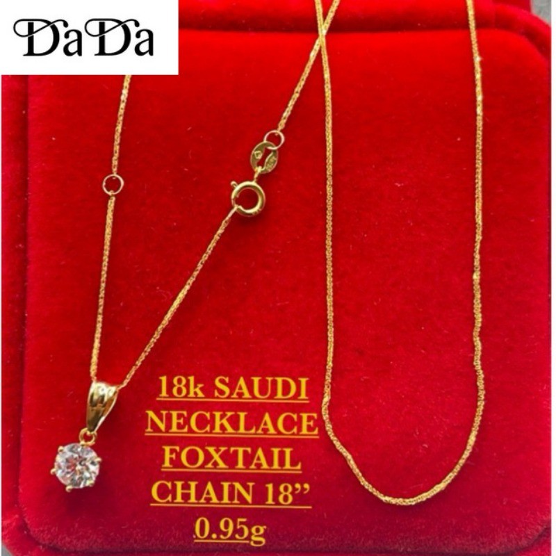 COD Original 18k Saudi gold pawnable Nasasangla สร้อยคอจี้เพทาย 99.99% เหมาะสําหรับสวมใส่ทุกวันของผู