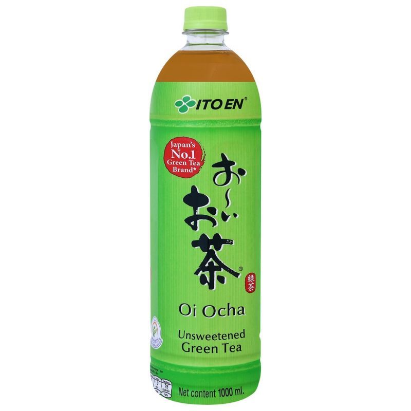 อิโตเอ็นชาเขียวพร้อมดื่มสูตรไม่มีน้ำตาล 1000มล. Itoen Unsweetened Green Tea 1000ml.