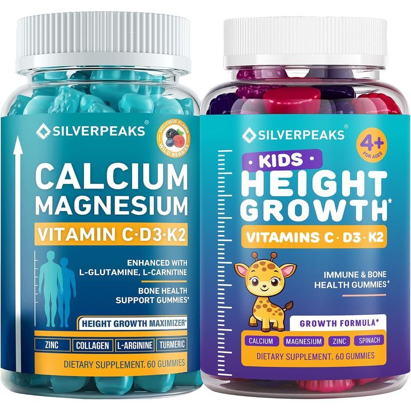 แคลเซียมแมกนีเซียม Gummies &Amp; กัมมี่การเจริญเติบโตความสูงสําหรับเด็กในชุด - แคลเซียม, แมกนีเซียม,