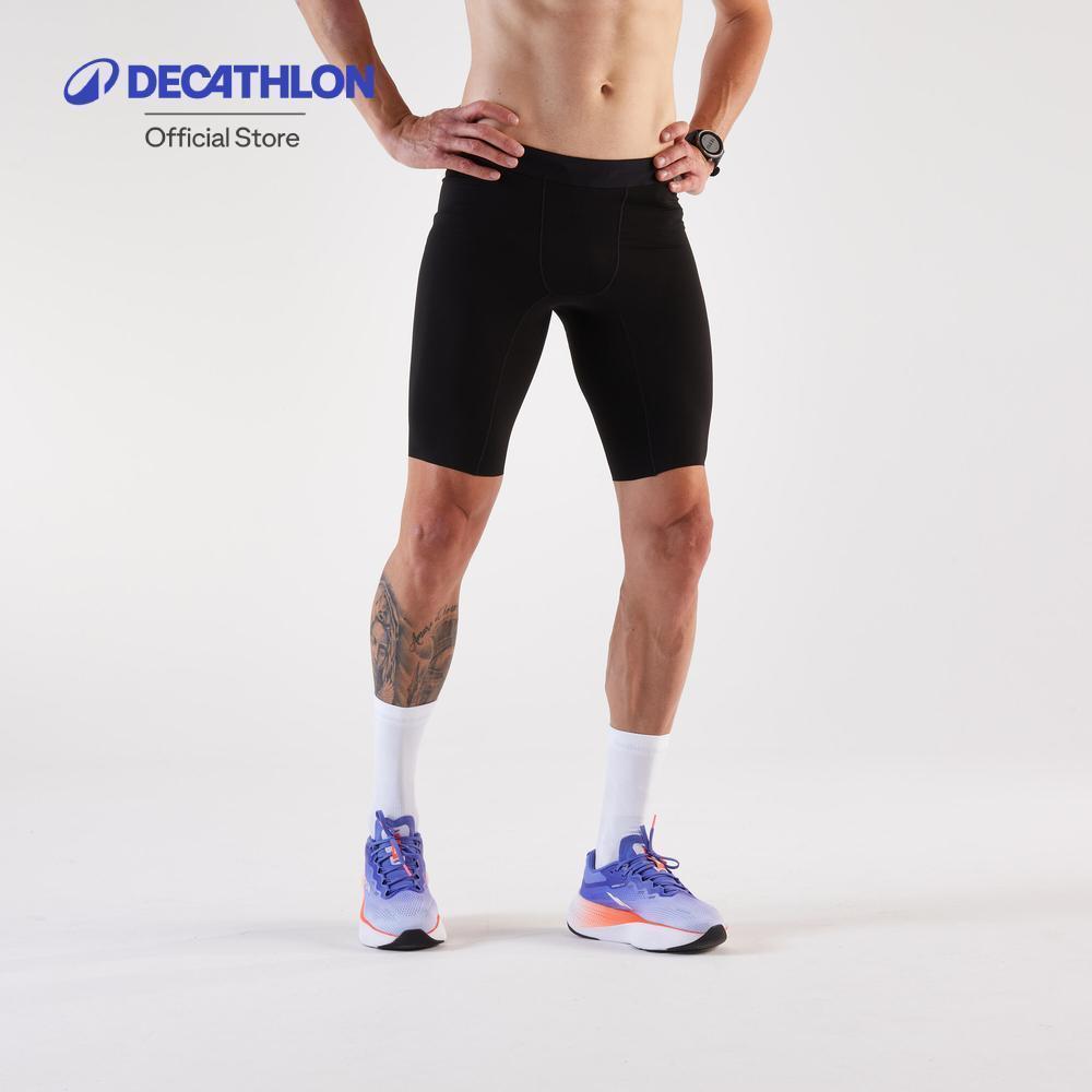 Decathlon Men'S Running Tight Shorts กางเกงขาสั้นรัดรูปใส่วิ่งสำหรับผู้ชาย รุ่น Kiprun - Black