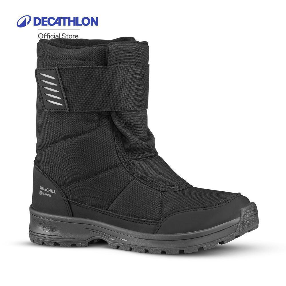 Decathlon Kids’ Warm Waterproof Snow Winter Hiking Boots Sh100 รองเท้ากันน้ำเดินหิมะสำหรับเด็ก รุ่น Sh100 - Black