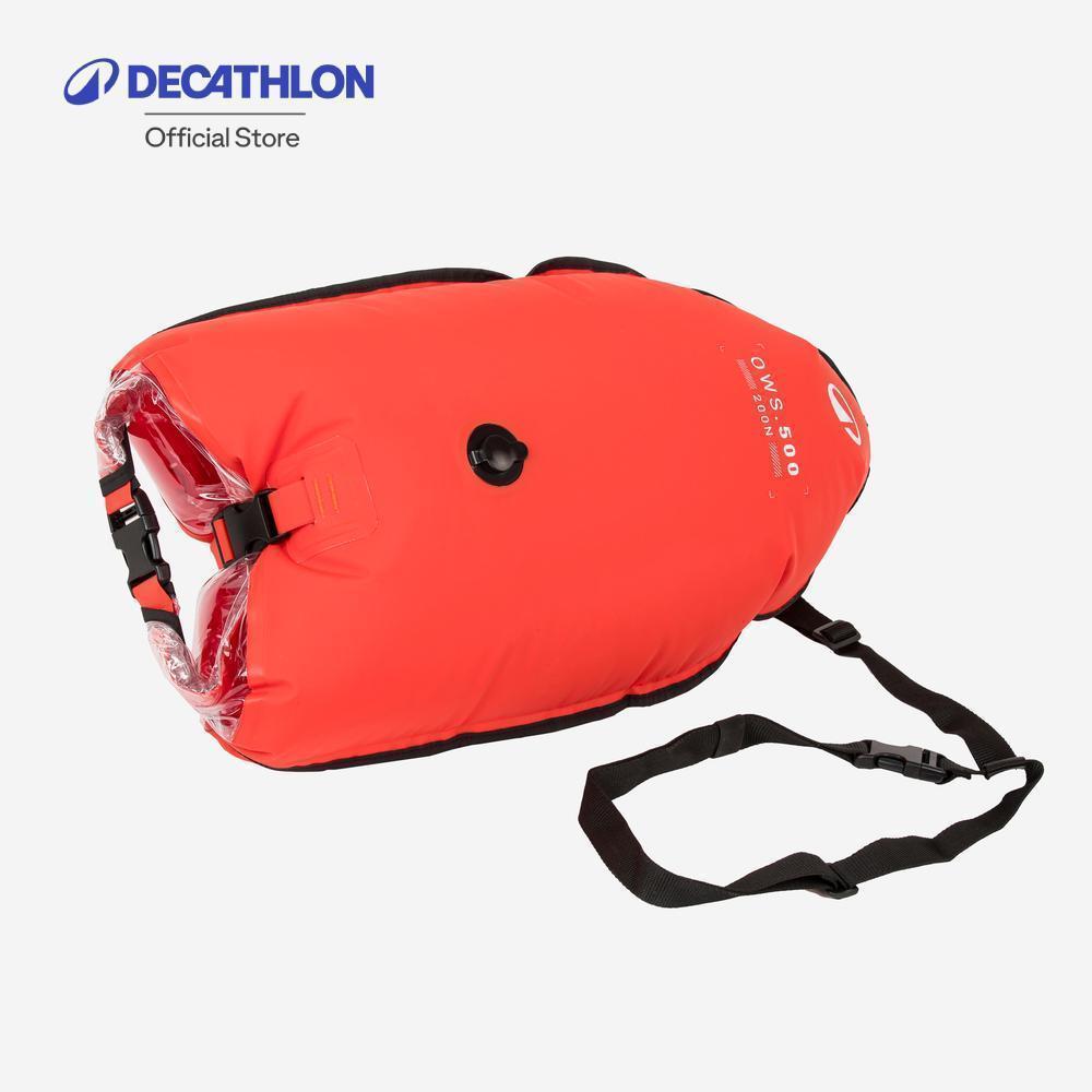 Decathlon Open-Water Swimming Buoy ทุ่นลอยใช้ว่ายน้ำมีช่องเก็บของด้านในและตาข่าย รุ่น Ows500 - Orang